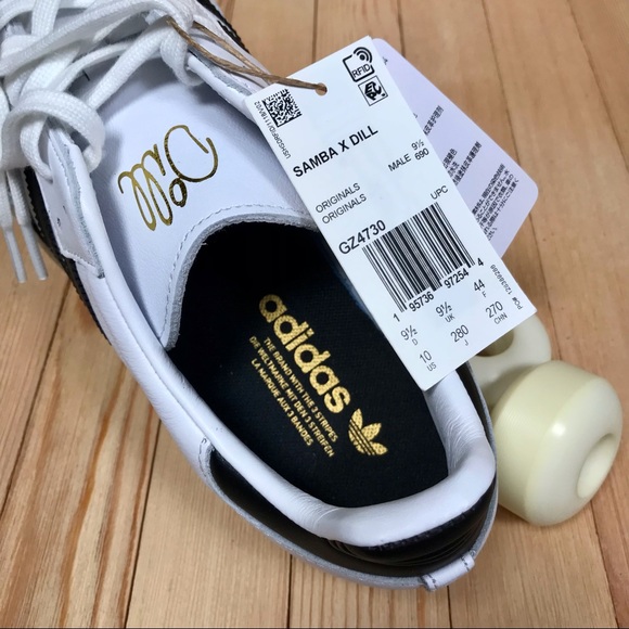 Adidas Samba X Jason Dill White Black Skate Shoes - Picture 4 of 5